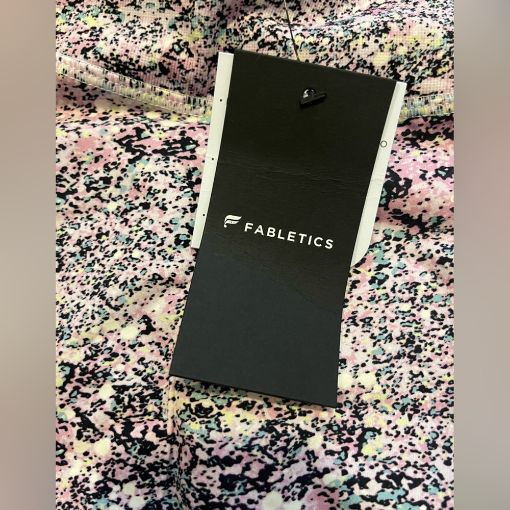 Fabletics Speckled Seamless High-Waisted Leggings - Pink and Black - Picture 4 of 4